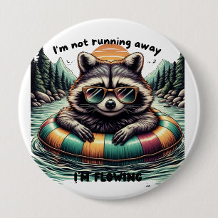 Chapa Redonda De 10 Cm Funny T-shirt with a relaxed raccoon – “I'm not ru