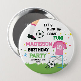 Chapa Redonda De 10 Cm Futbol Soccer Birthday party 