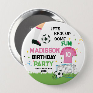Chapa Redonda De 10 Cm Futbol Soccer Birthday party