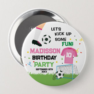 Chapa Redonda De 10 Cm Futbol Soccer Birthday party 