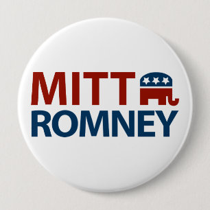 Chapa Redonda De 10 Cm GOP de Mitt Romney
