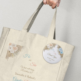 Chapa Redonda De 10 Cm Grasas de Pampas Género Revelar Fiesta Gracias