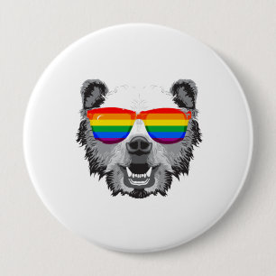 Chapa Redonda De 10 Cm Grizzly Bear Pride