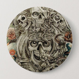 Chapa Redonda De 10 Cm guerra azteca