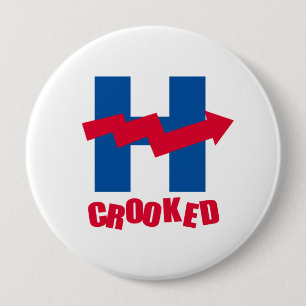 Chapa Redonda De 10 Cm H TORCIDO - - Anti-Hillary -