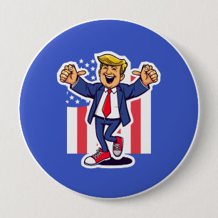 Chapa Redonda De 10 Cm Hacer Trump