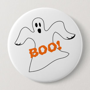 Chapa Redonda De 10 Cm Halloween Boo Ghost