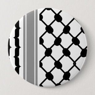 Chapa Redonda De 10 Cm Hatta Keffiyeh Kufiya Folk Palestino (Patrón 2)