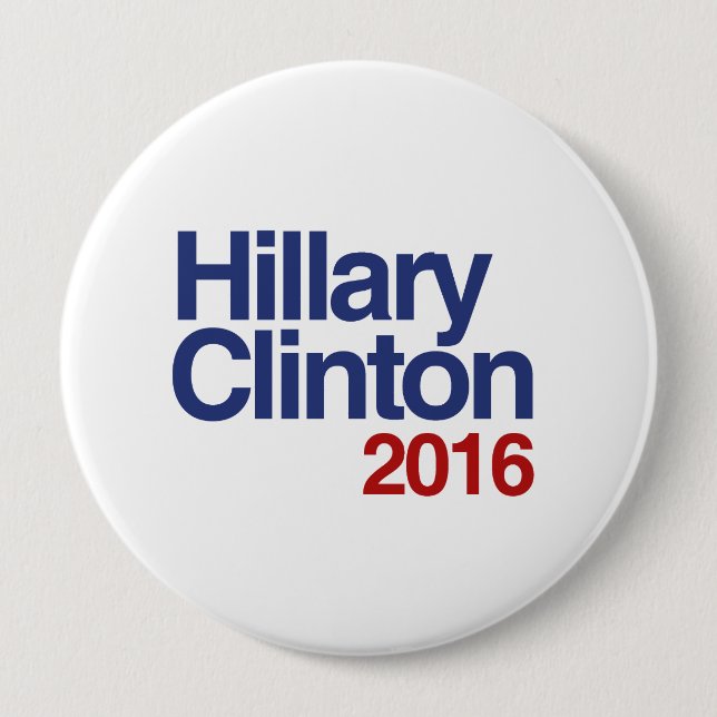 Chapa Redonda De 10 Cm HILLARY CLINTON 2016 SIMPLE.png (Anverso)