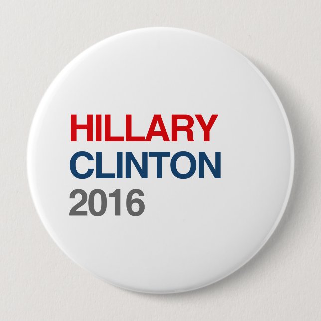 CHAPA REDONDA DE 10 CM HILLARY CLINTON CONSEGUIDA 2016 (Anverso)