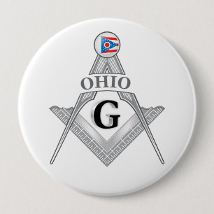Chapa Redonda De 10 Cm Hogar de masonería del estado de Ohio