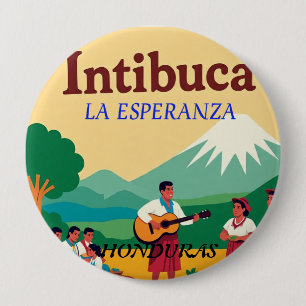 Chapa Redonda De 10 Cm Honduras INTIBUCA Retro poster