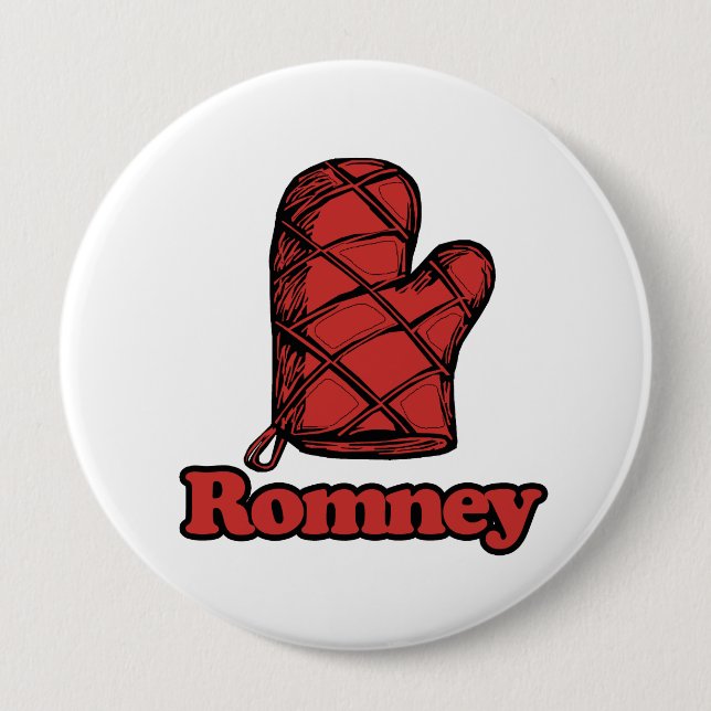 Chapa Redonda De 10 Cm Horno Mitt Romney .png (Anverso)