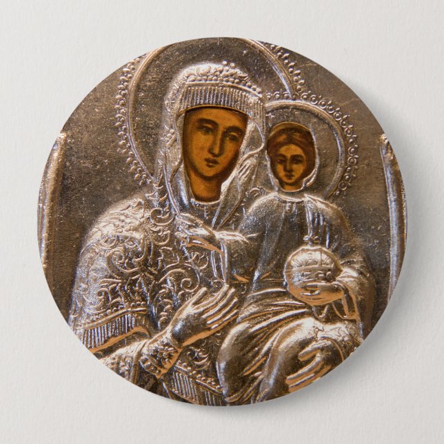 Chapa Redonda De 10 Cm Icono ortodoxo (Anverso)