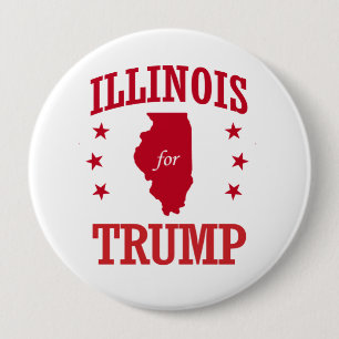 CHAPA REDONDA DE 10 CM ILLINOIS PARA DONALD TRUMP
