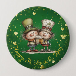 Chapa Redonda De 10 Cm Ilustración alegre de fiesta del día de San Patric