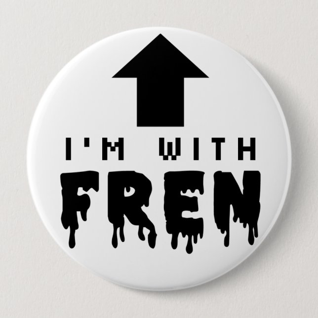 Chapa Redonda De 10 Cm Insignia de FREN (Anverso)