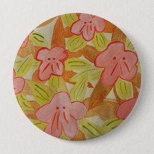 Chapa Redonda De 10 Cm Insignia de las flores de color otoño