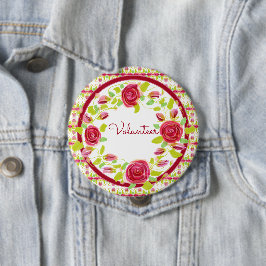 Chapa Redonda De 10 Cm Insignia de voluntario