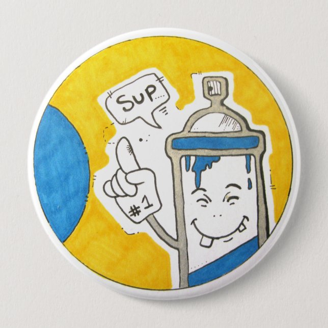 Chapa Redonda De 10 Cm Insignia grande del artista de la calle (Anverso)