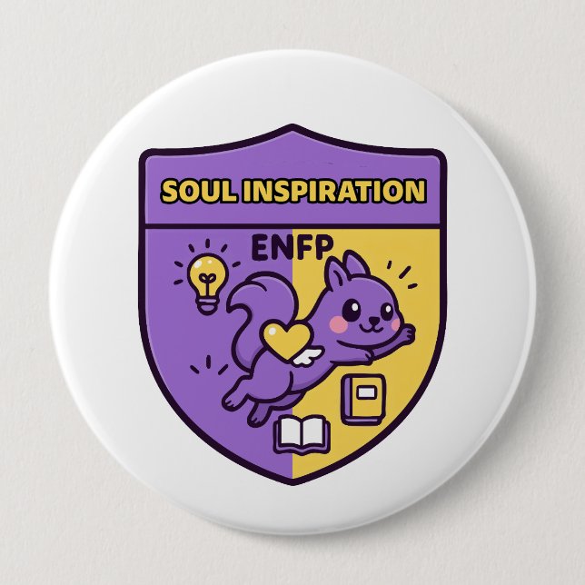 Chapa Redonda De 10 Cm Inspiring Squirrel – Soul Inspiration (Anverso)