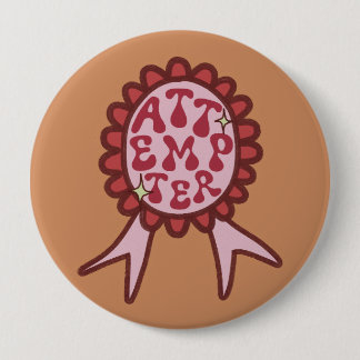 Chapa Redonda De 10 Cm Intento - Diseño Motivacional Divertido
