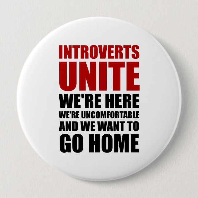 Chapa Redonda De 10 Cm Introverts unen (Anverso)