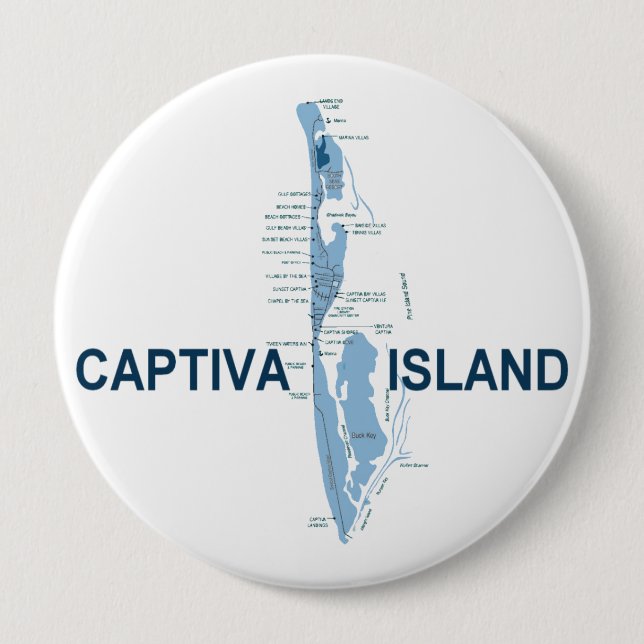 Chapa Redonda De 10 Cm Isla de Captiva (Anverso)