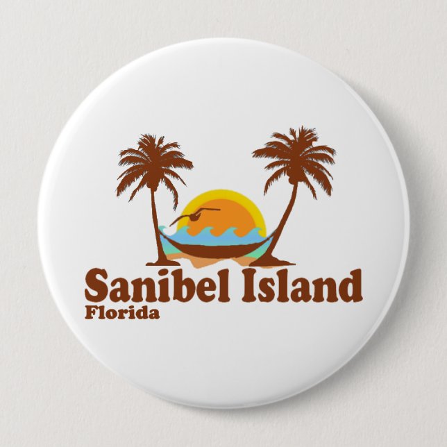 Chapa Redonda De 10 Cm Isla de Sanibel (Anverso)