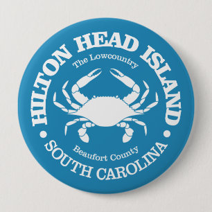 Chapa Redonda De 10 Cm Isla Hilton Head (cangrejo)