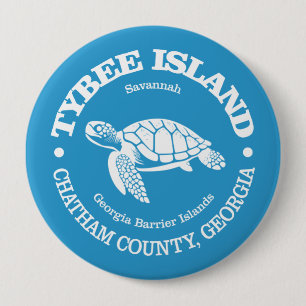 Chapa Redonda De 10 Cm Isla Tybee (tortuga marina)