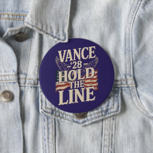 Chapa Redonda De 10 Cm JD Vance 2028 América Primero Conservador