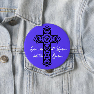 Chapa Redonda De 10 Cm Jesús es la Cruz de Navidad de la Razón