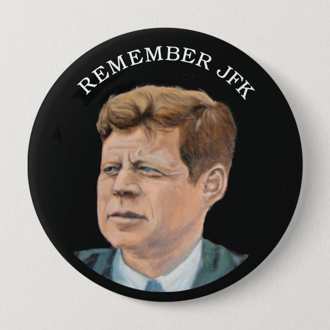 Chapa Redonda De 10 Cm John F. Kennedy 1917-1963 (Anverso)