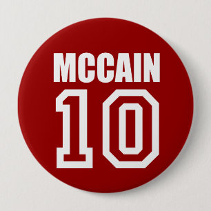 Chapa Redonda De 10 Cm JOHN MCCAIN Election Gear
