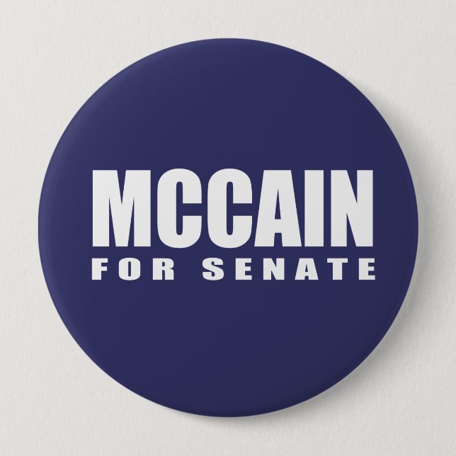 Chapa Redonda De 10 Cm JOHN MCCAIN Election Gear (Anverso)