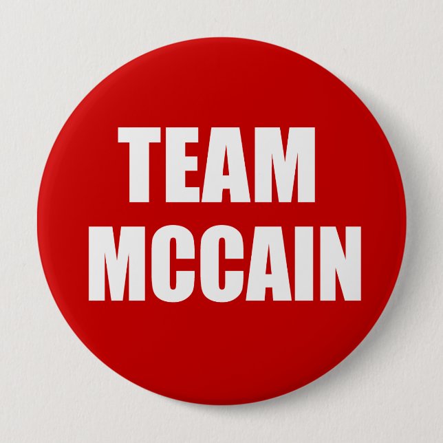 Chapa Redonda De 10 Cm JOHN MCCAIN Election Gear (Anverso)