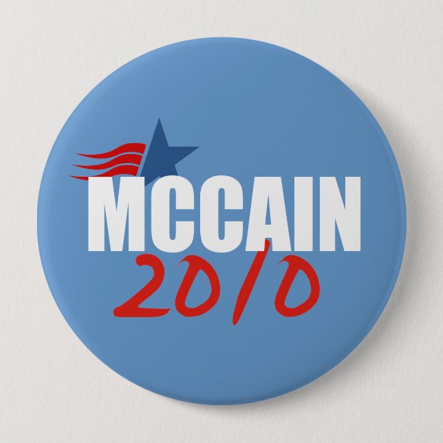 Chapa Redonda De 10 Cm JOHN MCCAIN Election Gear (Anverso)