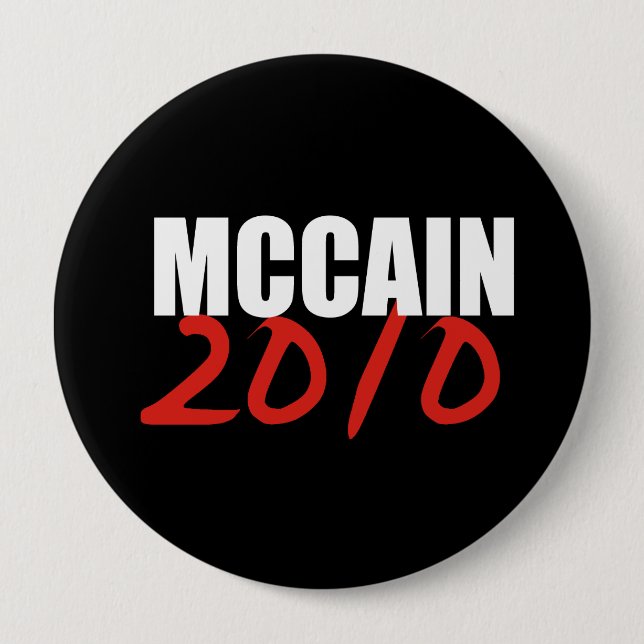 Chapa Redonda De 10 Cm JOHN MCCAIN Election Gear (Anverso)