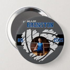 Chapa Redonda De 10 Cm Jugador de voleibol de imágenes personalizado pers