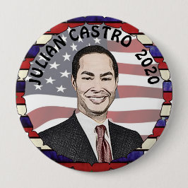 Chapa Redonda De 10 Cm Julian Castro por el apoyo a las elecciones presid