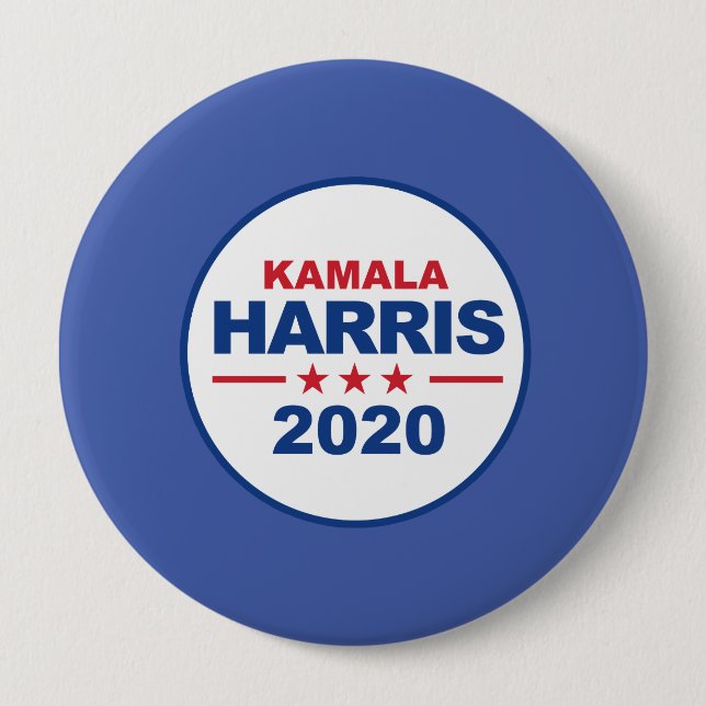 Chapa Redonda De 10 Cm Kamala Harris 2020 - pegatina - (Anverso)