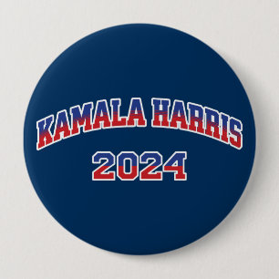 Chapa Redonda De 10 Cm Kamala Harris Por El Presidente 2024