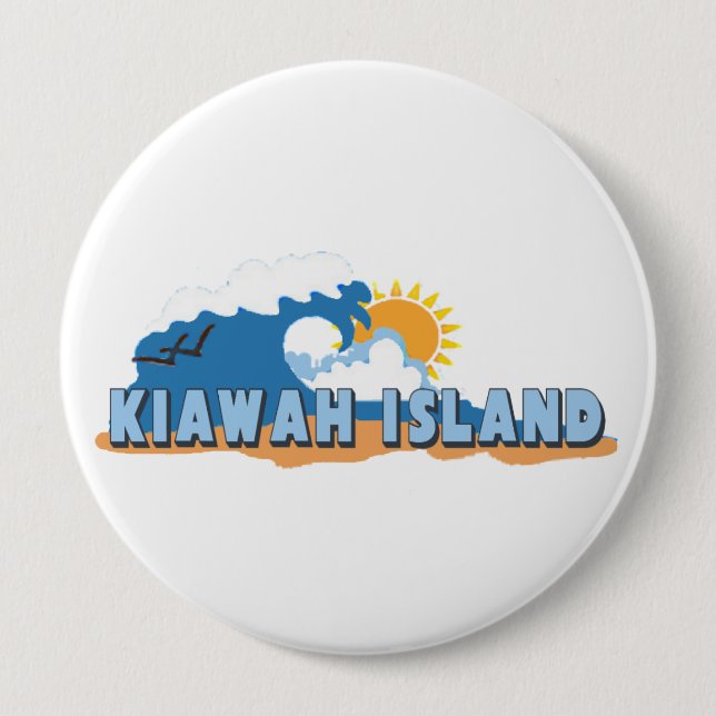 Chapa Redonda De 10 Cm Kiawah Island. (Anverso)
