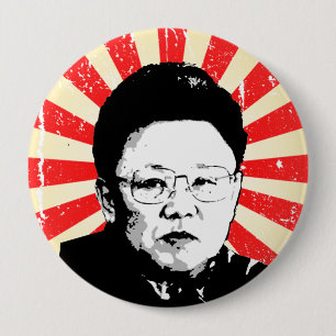 Chapa Redonda De 10 Cm Kim Jong Il