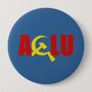 Chapa Redonda De 10 Cm La ACLU es comunista