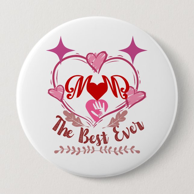 Chapa Redonda De 10 Cm La mejor mamá de la historia (Anverso)
