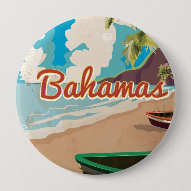 Chapa Redonda De 10 Cm Las Bahamas (Anverso)
