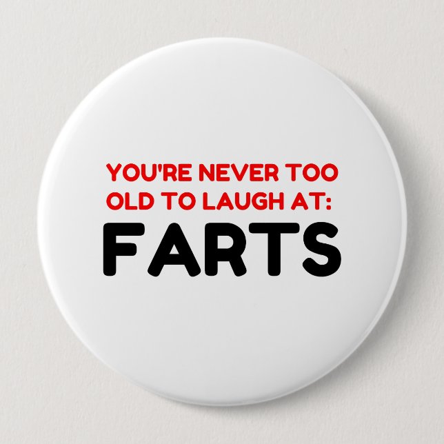 Chapa Redonda De 10 Cm Laugh Farts (Anverso)