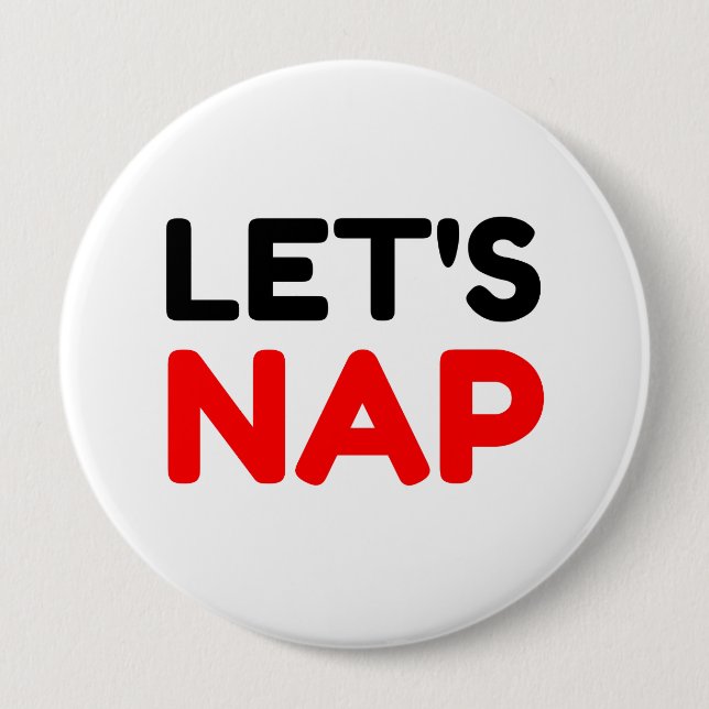 CHAPA REDONDA DE 10 CM LET'S NAP (Anverso)